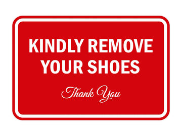 Signs ByLITA Classic Framed Kindly Remove Your Shoes